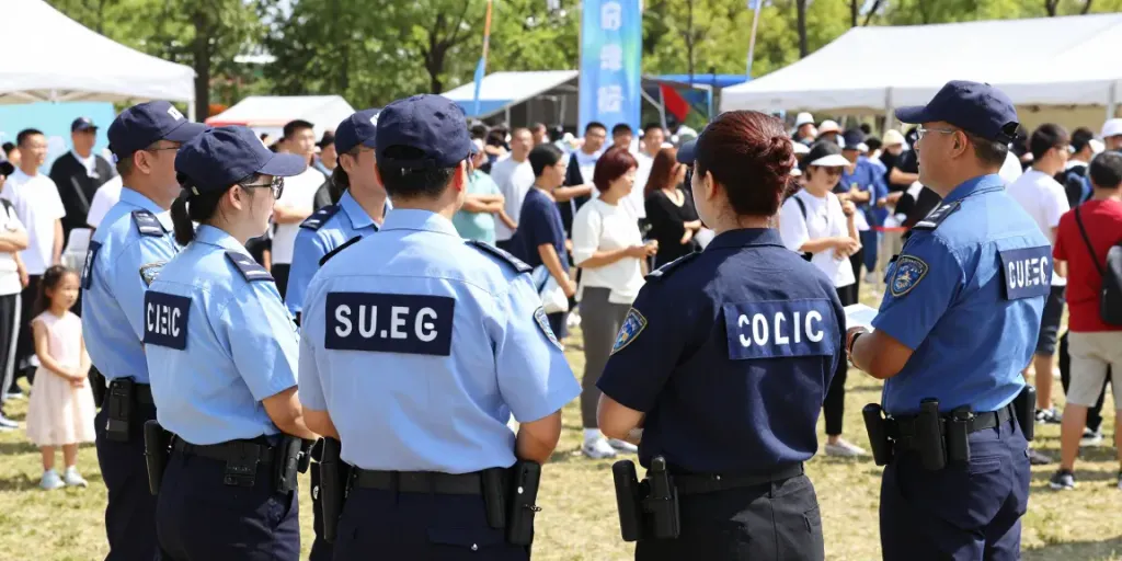 Event Security professionals ensuring community safety at a local event.